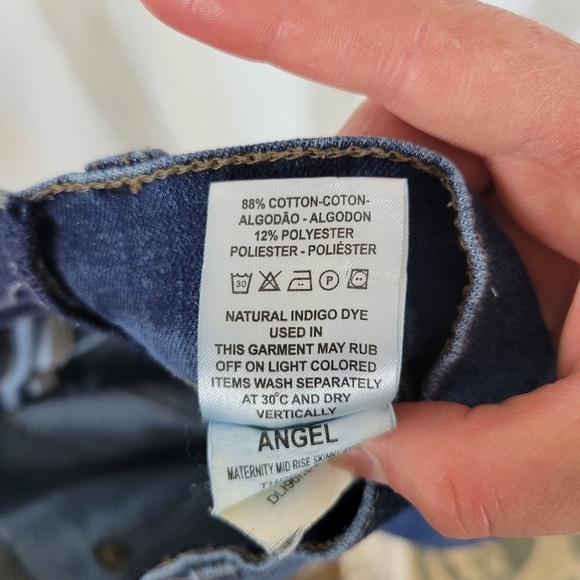 DL1961 Maternity Mid Rise Skinny Ankle Jeans Angel Thornton Size 27 - Picture 13 of 15